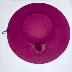 NEW…Burgundy wool floppy hat OS (one size) from Forever21